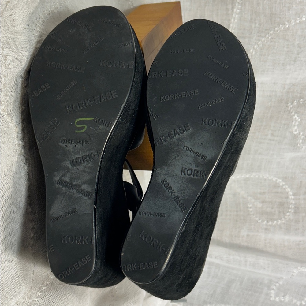 NWOT Kork Ease leather suede sandal wedge - Picture 8 of 16